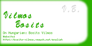 vilmos bosits business card